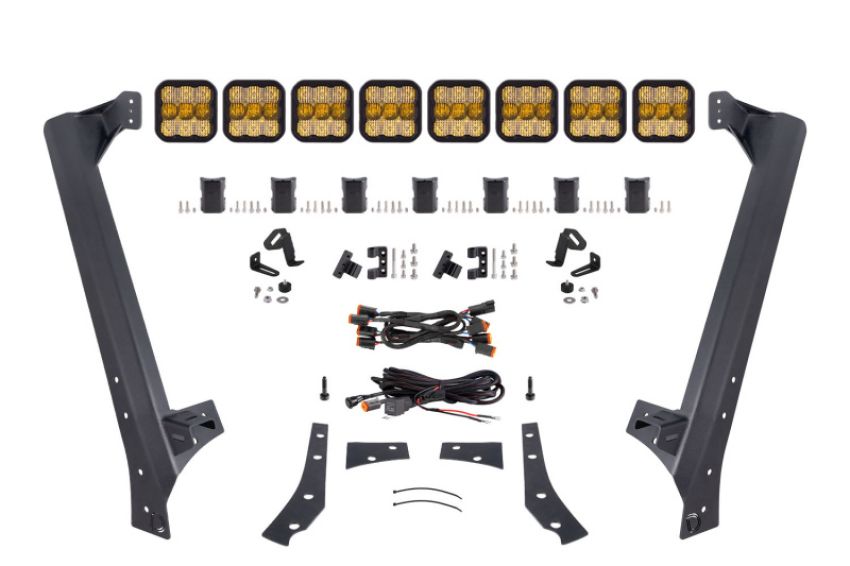 Diode Dynamics DD7225 Jeep JK SS5 Sport CrossLink Windshield - Yellow Combo Lightbar Kit