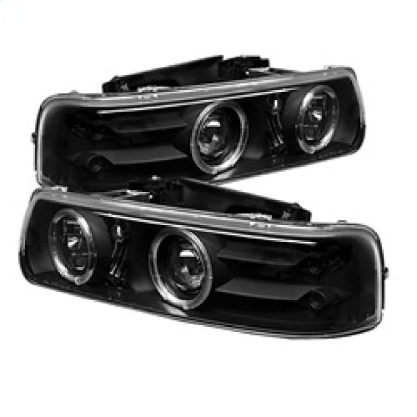 SPYDER 5009593 Projector Headlights - LED Halo - Black
