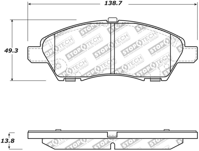Stoptech 305.15920 Street Select Brake Pads w/Hardware - Front