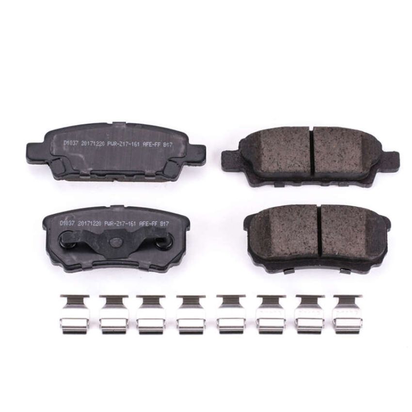 PowerStop 17-1037 PowerStop - Z17 Low-Dust Ceramic Brake Pads with Hardware