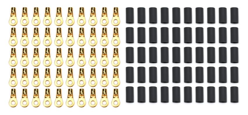 QUICKCAR RACING PRODUCTS QRP57-468-50 Ring Terminal #8 10-12 Ga w/Heat Shrink 50pk