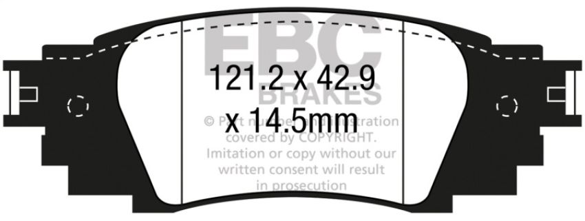 EBC Brakes UD1879 Ultimax OEM Replacement Brake Pads