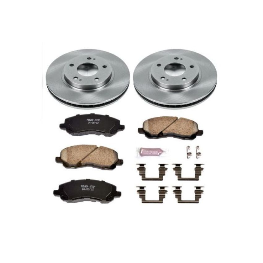 PowerStop KOE1678 OE Stock Replacement Low-Dust Ceramic Brake Pad and Rotor Kit