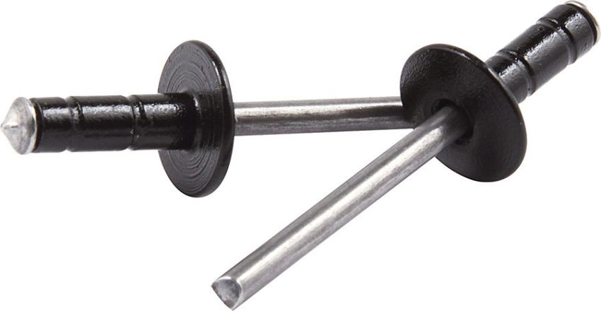 ALLSTAR PERFORMANCE ALL18071 Med Hd Rivet Black 250pk Multi Grip Alum Mandrel
