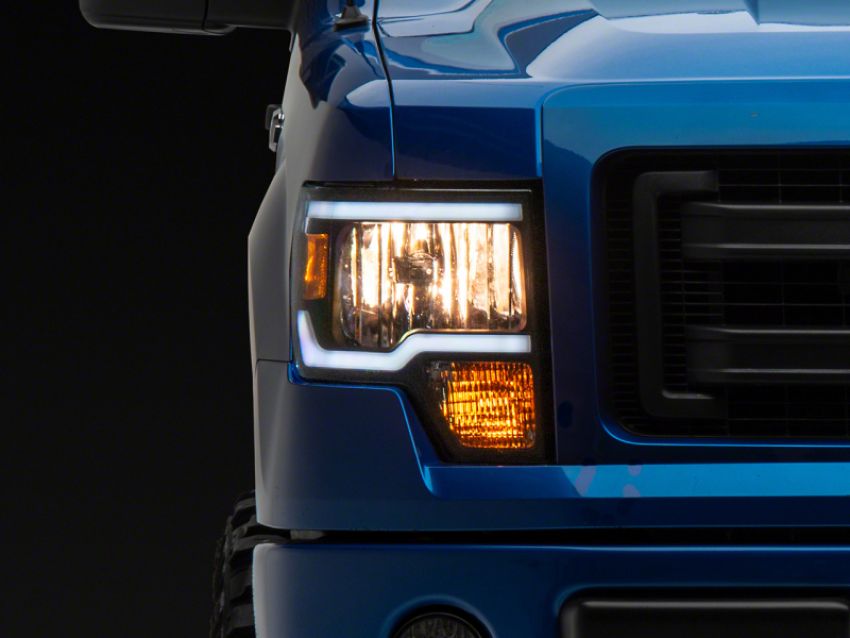 Raxiom T566368 09-14 Ford F-150 Axial Series Headlight w/ SEQL LED Bar- Blk Housing (Clear Lens)