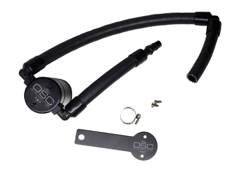 J&L 3106P-B 18-22 Kia Stinger GT 3.3TT Passenger Side Oil Separator 3.0 - Black Anodized