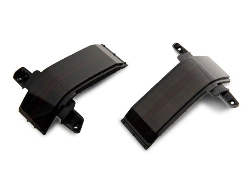 Raxiom S127430 14-19 Chevrolet Silverado Axial Series Dual-Row Amber LED Tow Mirror Lights- Smoked