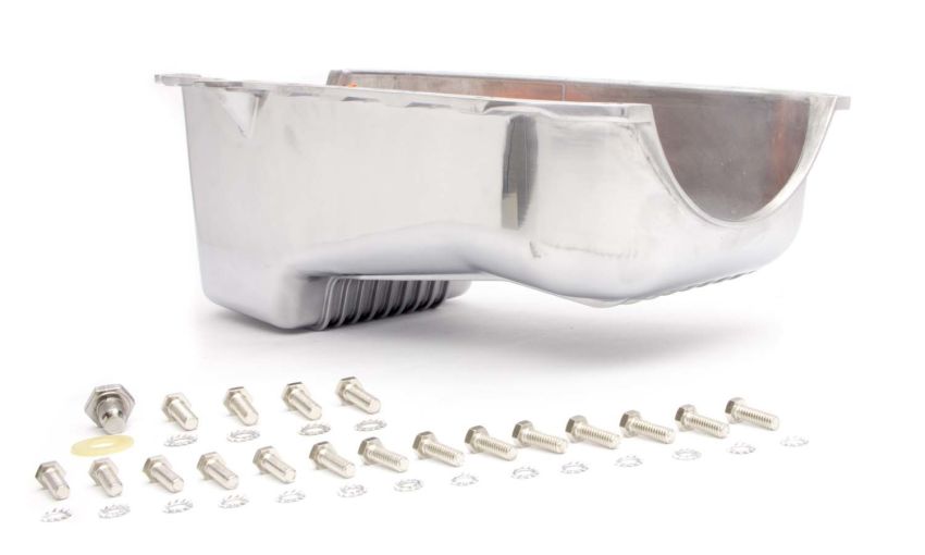 RACING POWER CO-PACKAGED RPCR8444 86-   SBC Alum Stock Oil Pan Polished