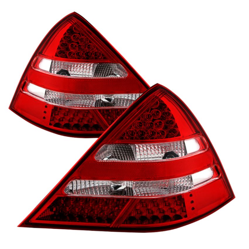 SPYDER 9030192 Xtune Mercedes R170 Slk 98-04 LED Tail Lights ( R171 Amg Look ) Red Clear ALT-JH-MBR17098-LED-RC