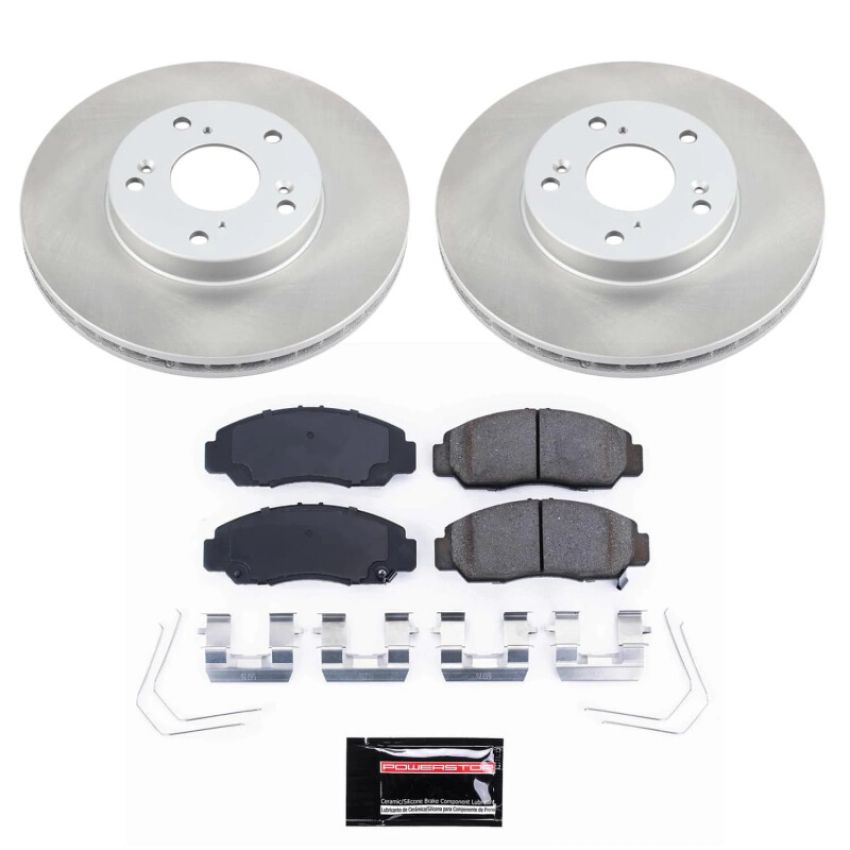 PowerStop SC9109 Semi-Coated Rotor and Low-Dust Ceramic Brake Pad Kit