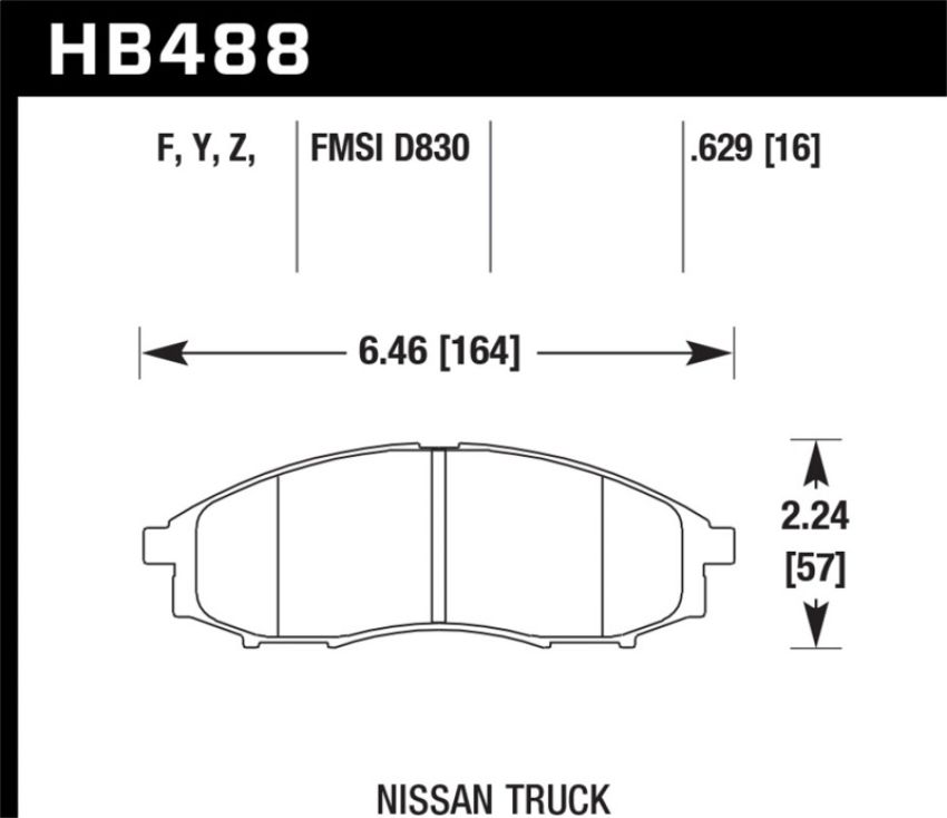 Hawk Performance HB488Y.629 LTS Disc Brake Pad