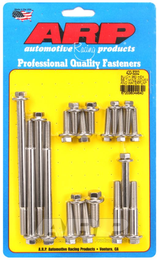 ARP 420-3202 Buick 350 SS Hex Timing Cover and Water Pump Bolt Kit