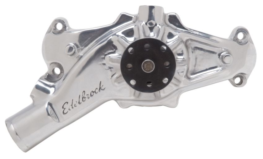 EDELBROCK EDE8864 BBC Water Pump - Short- R/R- Polished
