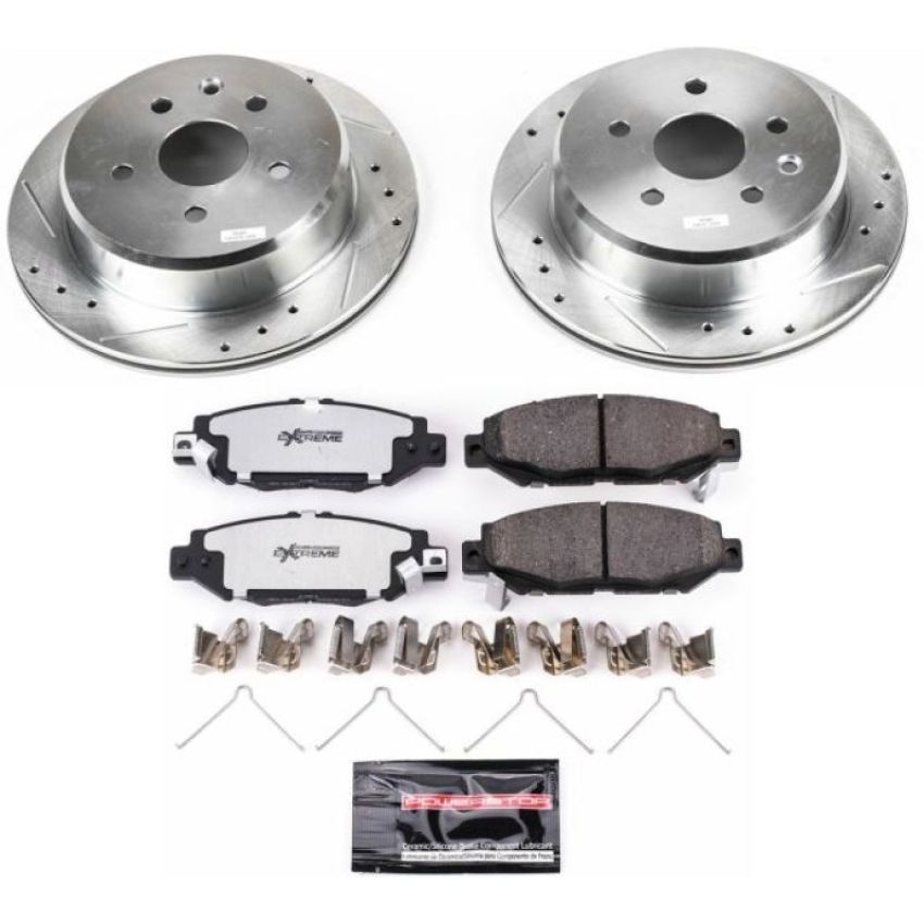PowerStop K1072-26 Z26 Street Performance Ceramic Brake Pad and Drilled & Slotted Rotor Kit