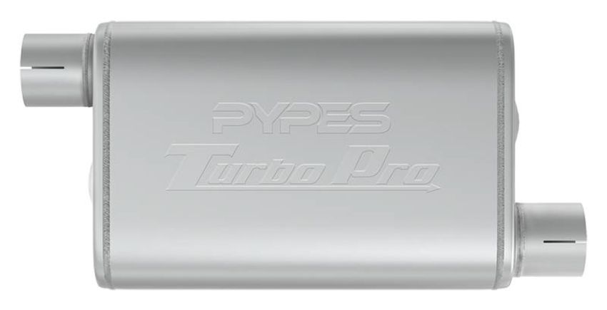 PYPES PERFORMANCE EXHAUST PYPMVT10 Turbo Pro Muffler 2.5in Offset In/Out
