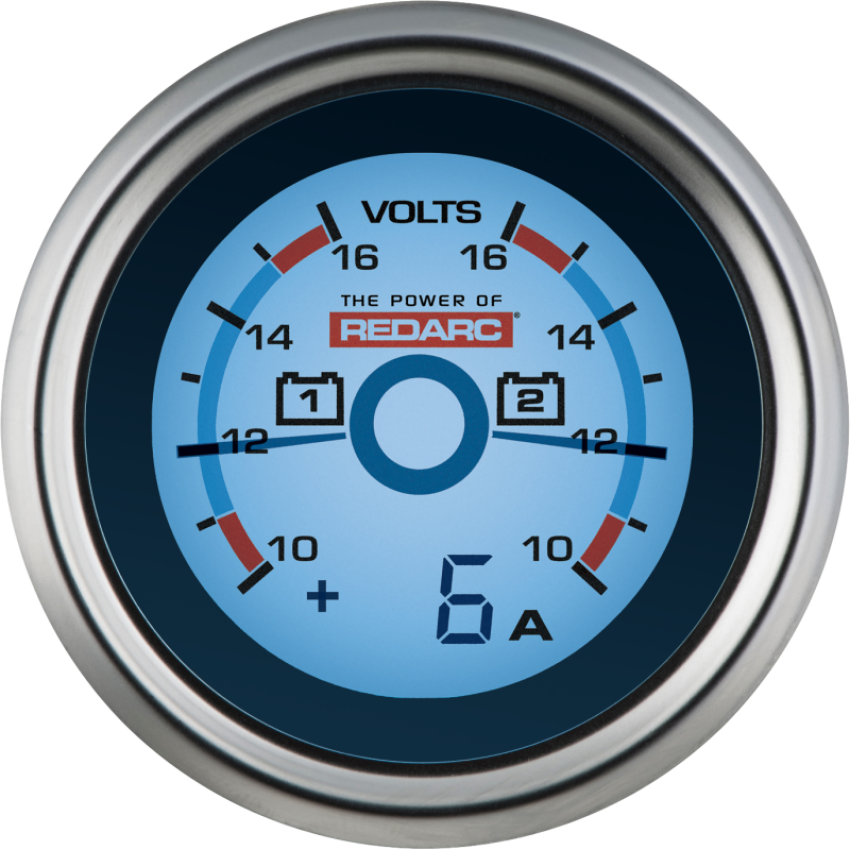 REDARC G52-VVA Dual Bat. Voltage Gauge