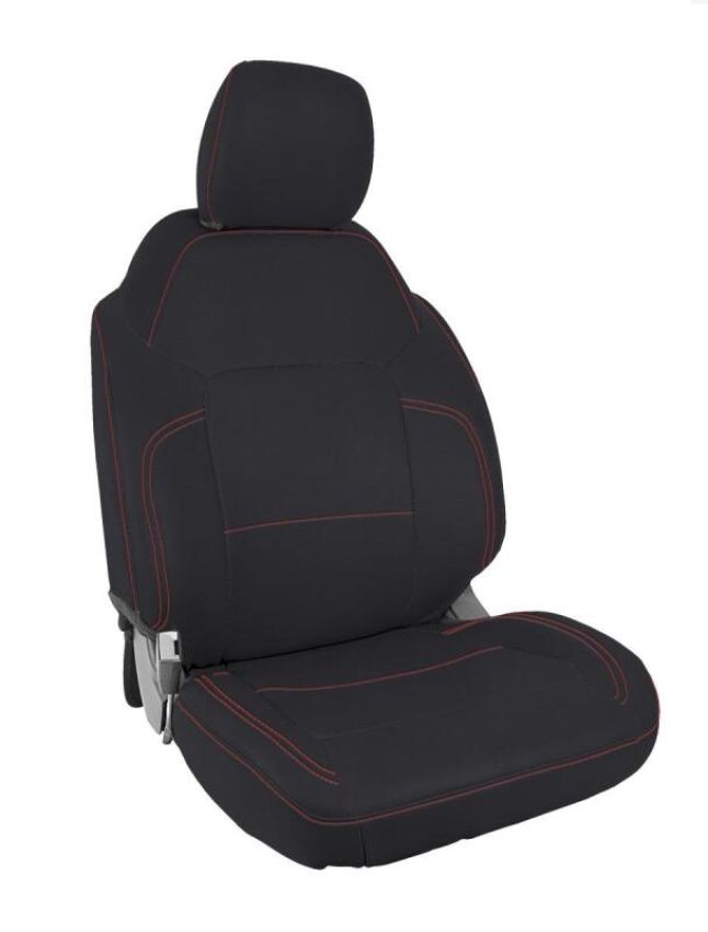 PRP Seats B060-01 PRP 2021+ Ford Bronco 4 Door Front Seat Covers (Pair) - Black w/ Red Stitching