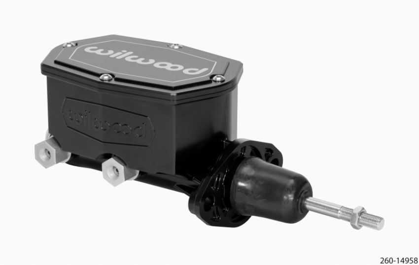 Wilwood 260-14958-BK Compact Tandem Master Cylinder - 15/16in Bore - w/Pushrod (Black)