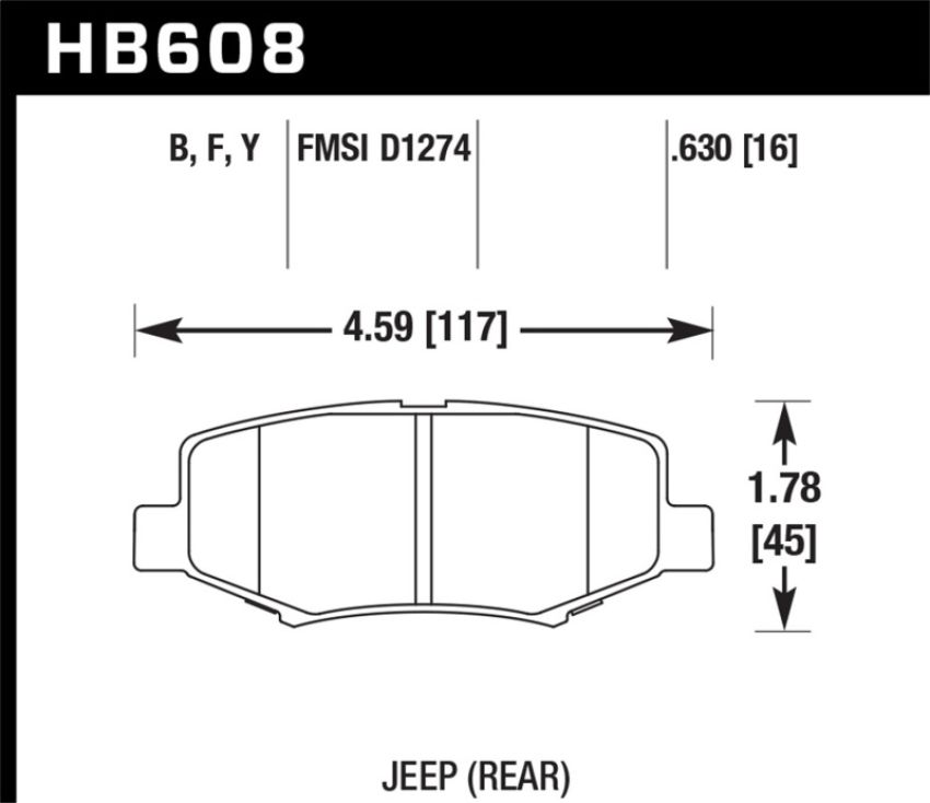Hawk Performance HB608F.630 HPS Disc Brake Pad