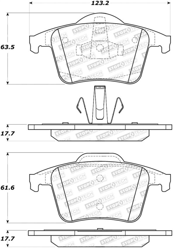 Stoptech 308.09800 Street Brake Pads