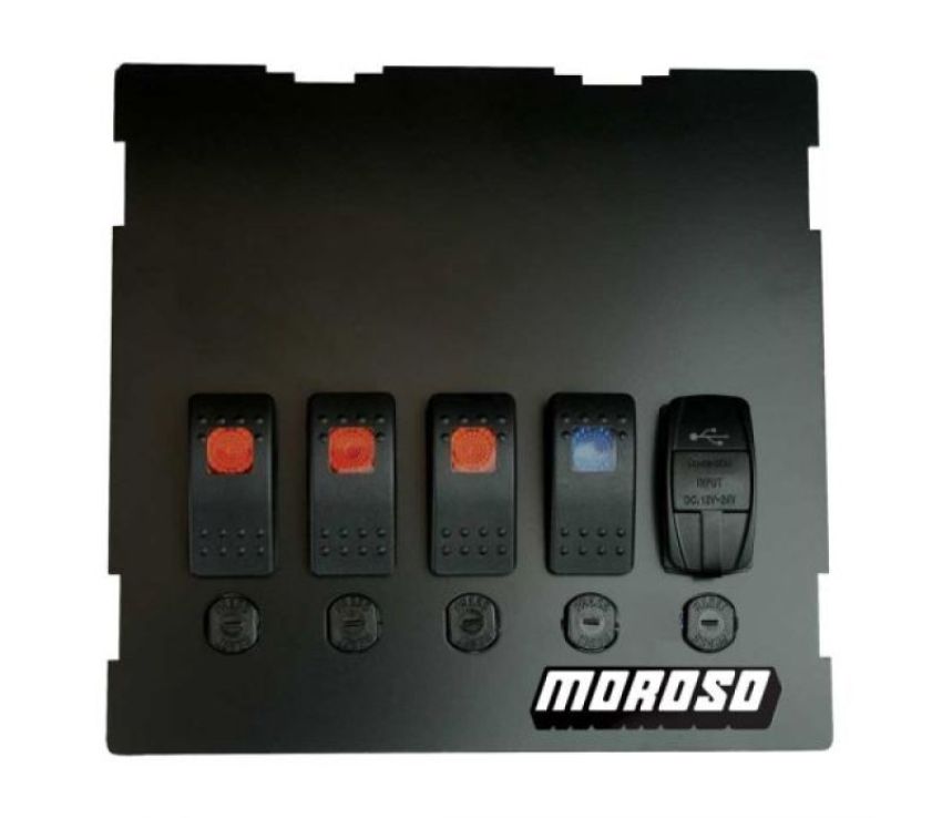 Moroso 74317 99-04 Mazda Miata NB Radio/HVAC Pocket Block Off Plate With Switches