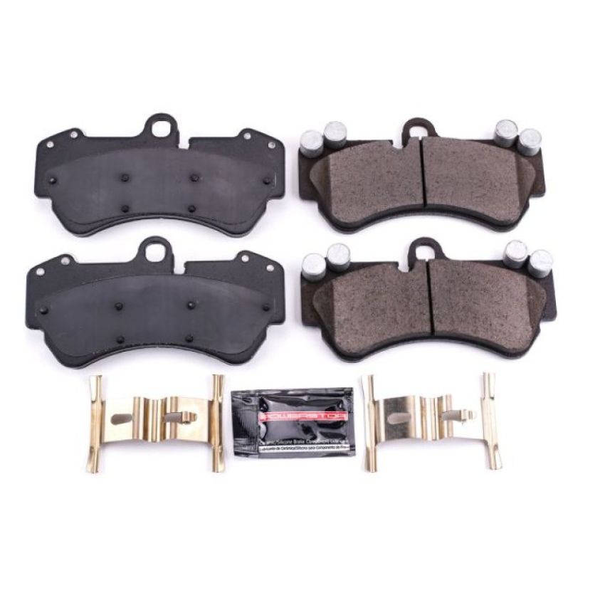PowerStop Z23-1007 PowerStop - Z23 Daily Driver Carbon-Fiber Ceramic Brake Pads with Hardware Kit