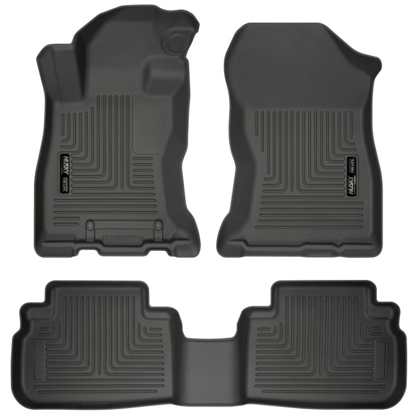 Husky Liners 95891 2019 Subaru Forester Weatherbeater Black Front & 2nd Seat Floor Liners