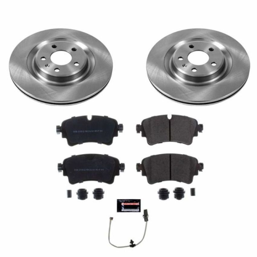 PowerStop KOE8043 OE Stock Replacement Low-Dust Ceramic Brake Pad and Rotor Kit