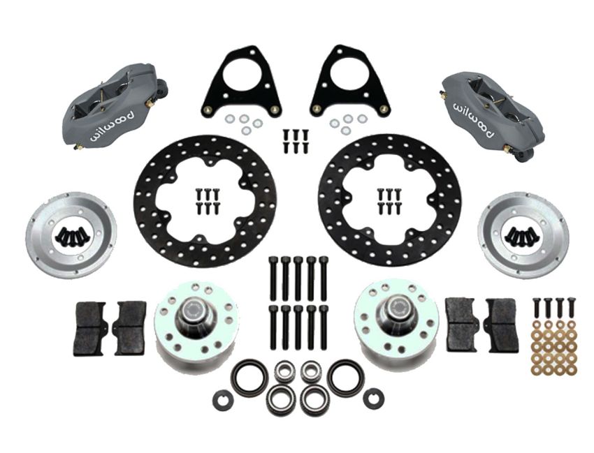 Wilwood 140-4503-BD Forged Dynalite Front Drag Kit Drilled Rotor 87-93 Mustang 84-86 SVO 5 Lug