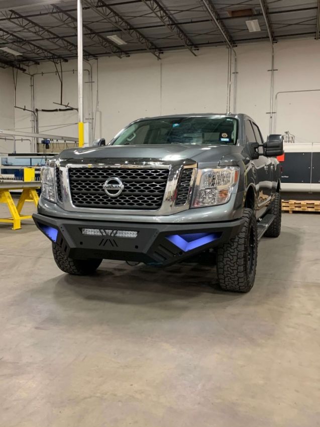 Road Armor 7162XR0B 16-19 Nissan Titan XD SPARTAN Rear Bumper - Tex Blk