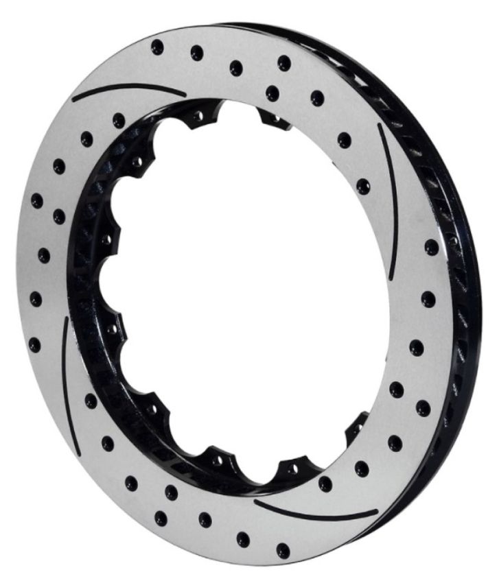Wilwood 160-12342-BK Rotor-SV-SRP72 Iron-LH-Drill-BLK 14.00 x 1.25 - 12 on 8.25in