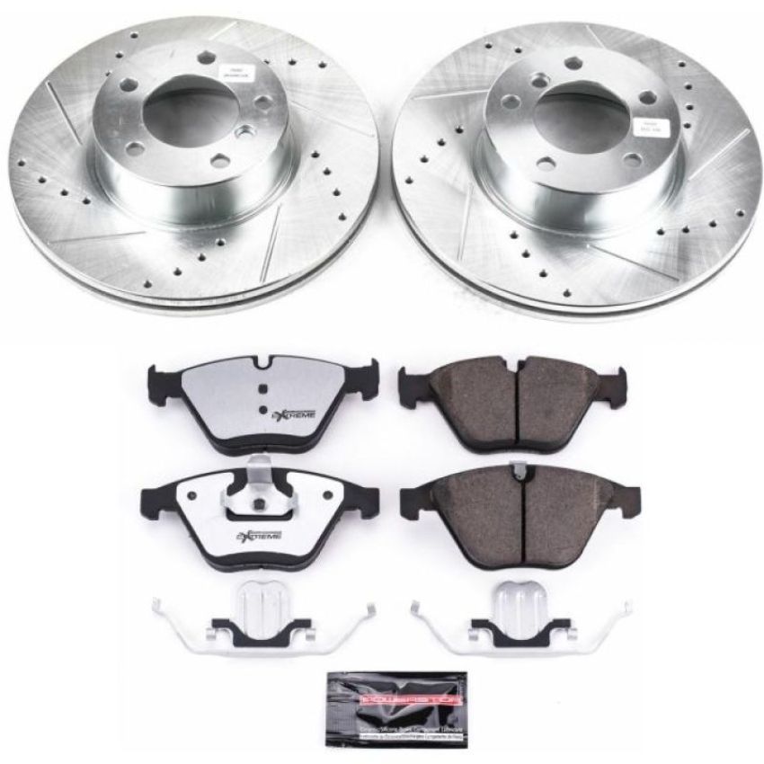 PowerStop K4677-26 Z26 Street Performance Ceramic Brake Pad and Drilled & Slotted Rotor Kit