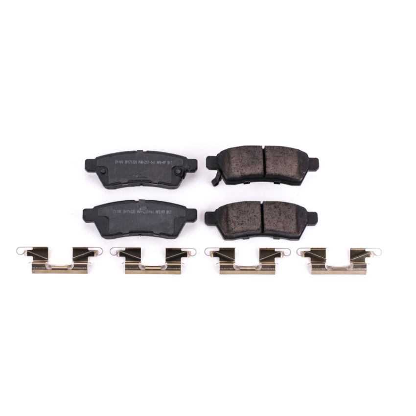 PowerStop 17-1100 PowerStop - Z17 Low-Dust Ceramic Brake Pads with Hardware