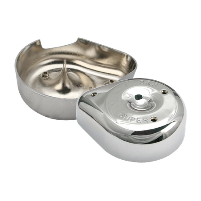 S&S Cycle 17-0372 66-84 BT w/ 5 Gal Tanks Notched Teardrop Air Cleaner Cover For Super E/G Carbs