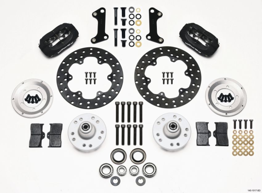 Wilwood 140-1017-BD Forged Dynalite Front Drag Kit Drilled Rotor 67-69 Camaro 64-72 Nova Chevelle