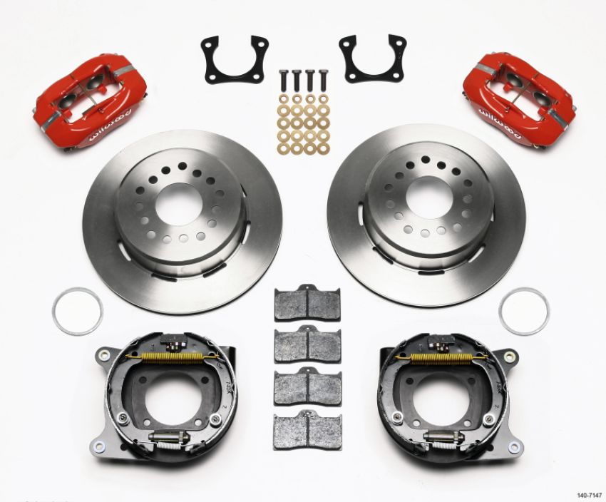 Wilwood 140-7147 Forged Dynalite P/S Park Brake Kit 58-64 Olds/Pontiac Ends