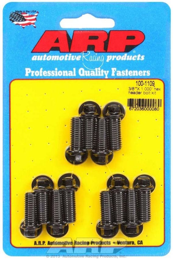 ARP ARP100-1109 Header Bolt Kit - 6pt. 3/8 x 1.00 UHL (12)