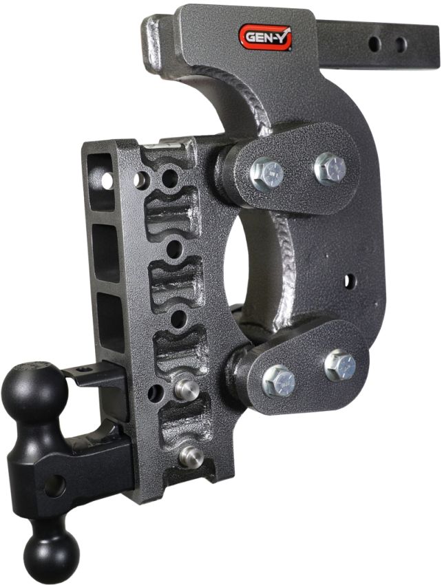 GEN-Y Hitch GH-1425 Gen-Y The Boss Torsion-Flex 2in Shank 15in Drop 16K Hitch w/GH-051 Dual-Ball/Pintle Lock/Stab Kit
