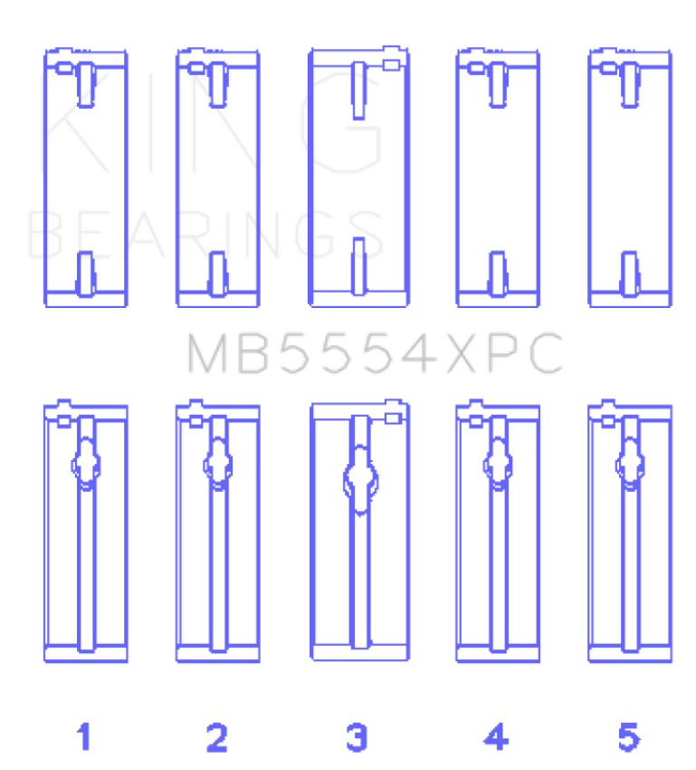 King Toyota 3SGTE 16V 2.0L (Size STD) pMaxKote Performance Main Bearing Set