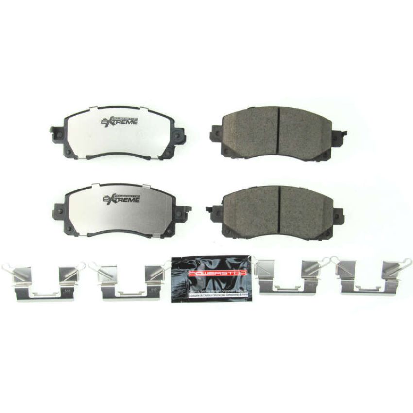 PowerStop Z26-2045 PowerStop - Z26 Performance Carbon-Fiber Ceramic Brake Pads with Hardware Kit