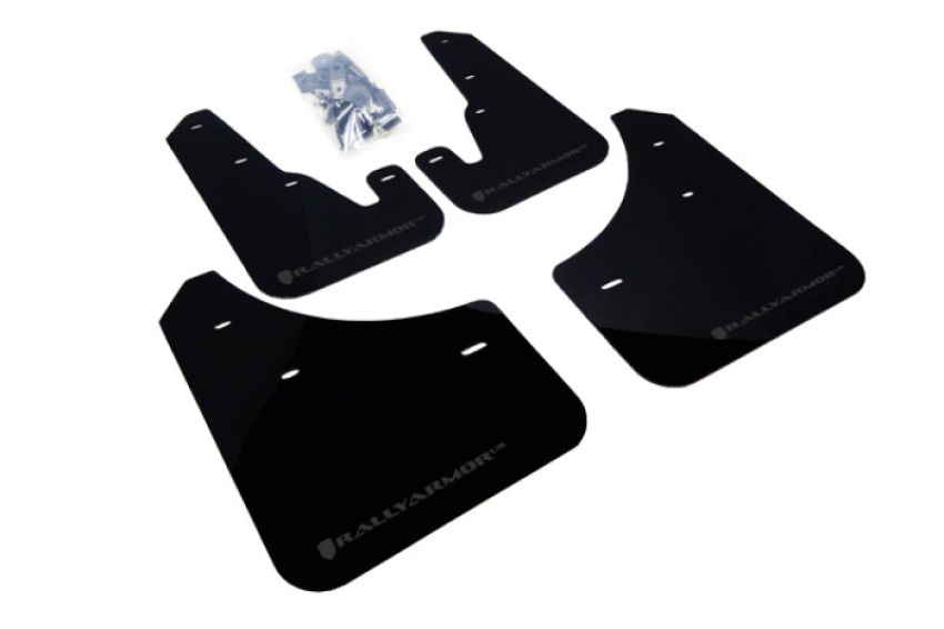 Rally Armor MF9-UR-BLK/GRY Black Mud Flap/Grey Logo