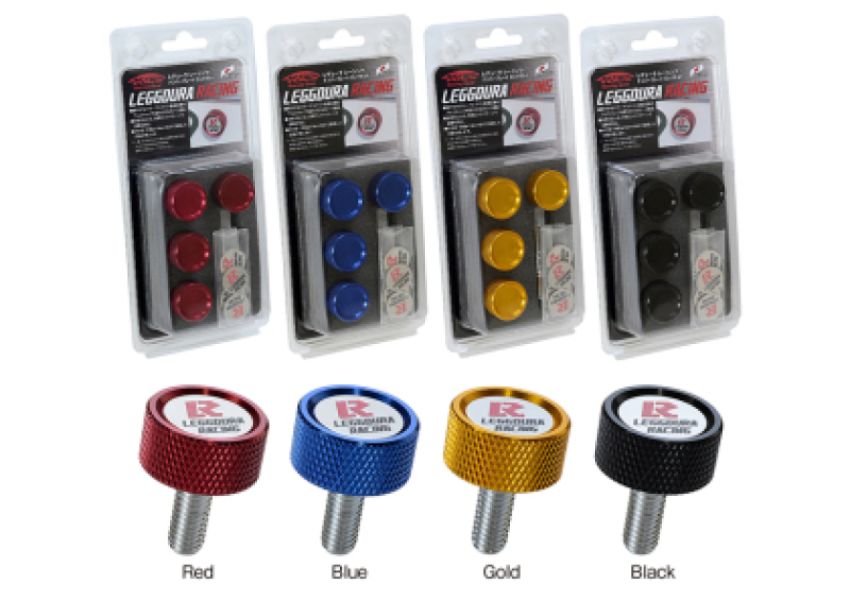 Project Kics WKPLBK Leggdura Racing Number Plate Lock Bolt Set - Black
