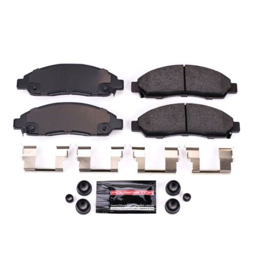 PowerStop Z23-1039 PowerStop - Z23 Daily Driver Carbon-Fiber Ceramic Brake Pads with Hardware Kit