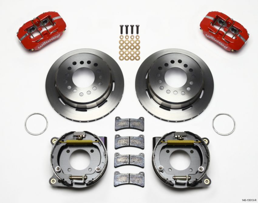 Wilwood 140-13513-R Dynapro Low-Profile 11.00in P-Brake Kit - Red BOP Axle 2.75in Bearing 2.75 Offset