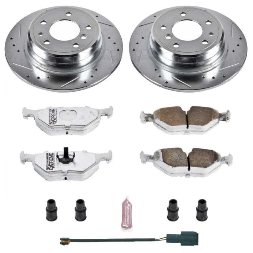 PowerStop K393-26 Z26 Street Performance Ceramic Brake Pad and Drilled & Slotted Rotor Kit
