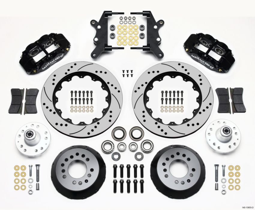 Wilwood 140-13655-D Narrow Superlite 6R Front Hub Kit 14.00in Drilled 60-68 Ford / Mercury Full Size / Galaxie