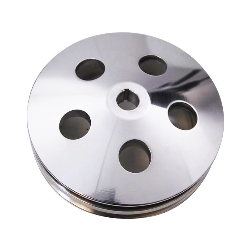 RACING POWER CO-PACKAGED RPCR8847POL Polished Aluminum GM 2V Power Steering Pulley