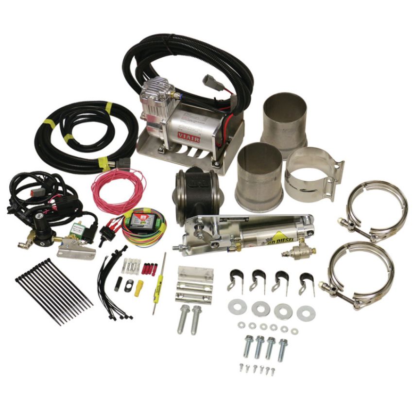 BD Diesel 1028140 Exhaust Brake - Universal 4.0-Inch c/w Air Compressor