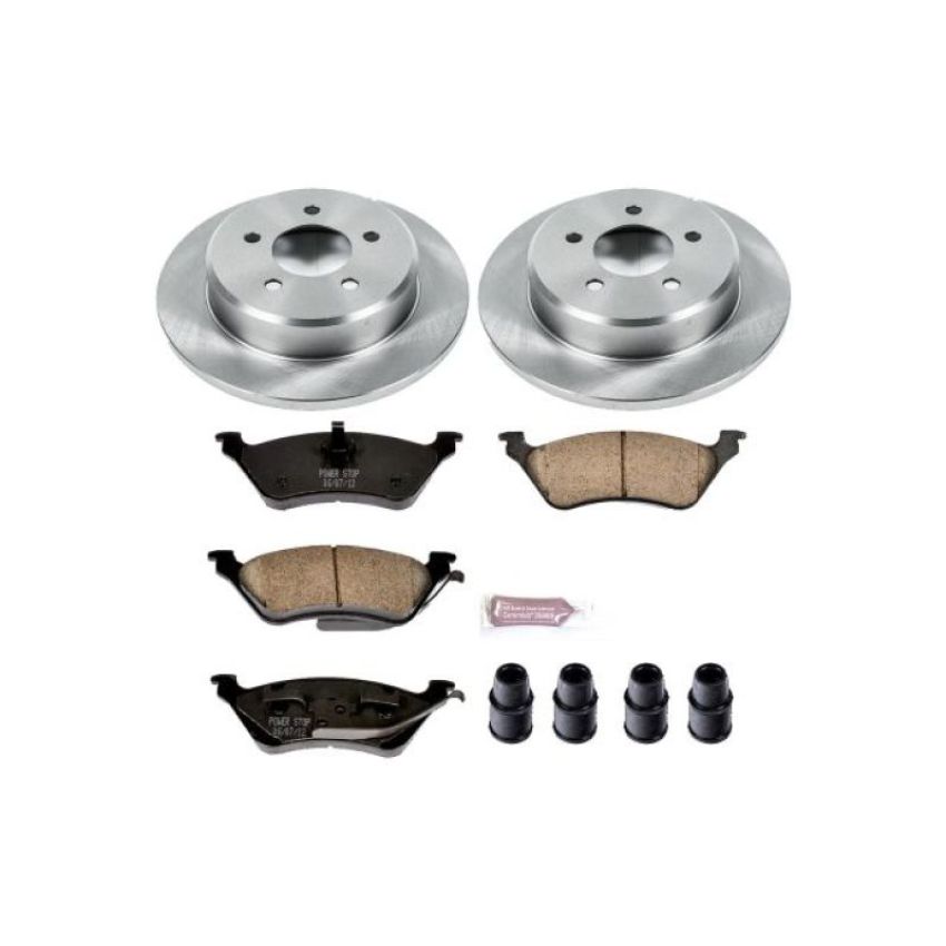 PowerStop KOE5248 OE Stock Replacement Low-Dust Ceramic Brake Pad and Rotor Kit