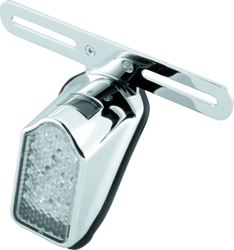 Bikers Choice 482492 Chrome Mini Tombstone LED Taillight With License Mount Universal Custom